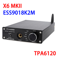 FX-Audio X6 MKII DAC ESS9018 Bluetooth 5.0 TPA6120 Chip Decoder APTX SPDIF Coaxial PC-USB RCA Headphone Amplifier USB Decoder