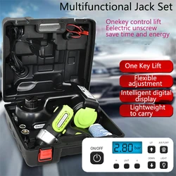 5T Electric Car Jack 3 In 1 Hydraulic Jack With Impact Wrench And Inflator Pump  Function / Tire Disassembly Combination Tool