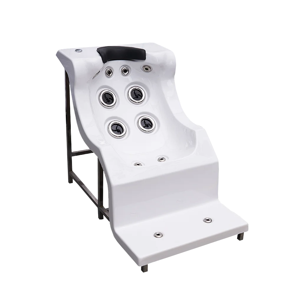 Pikes Acrylic Fiberglass Spa Chair for Seat Stainless Steel Frame White Color 1 Year Warranty Easy Install for Pool