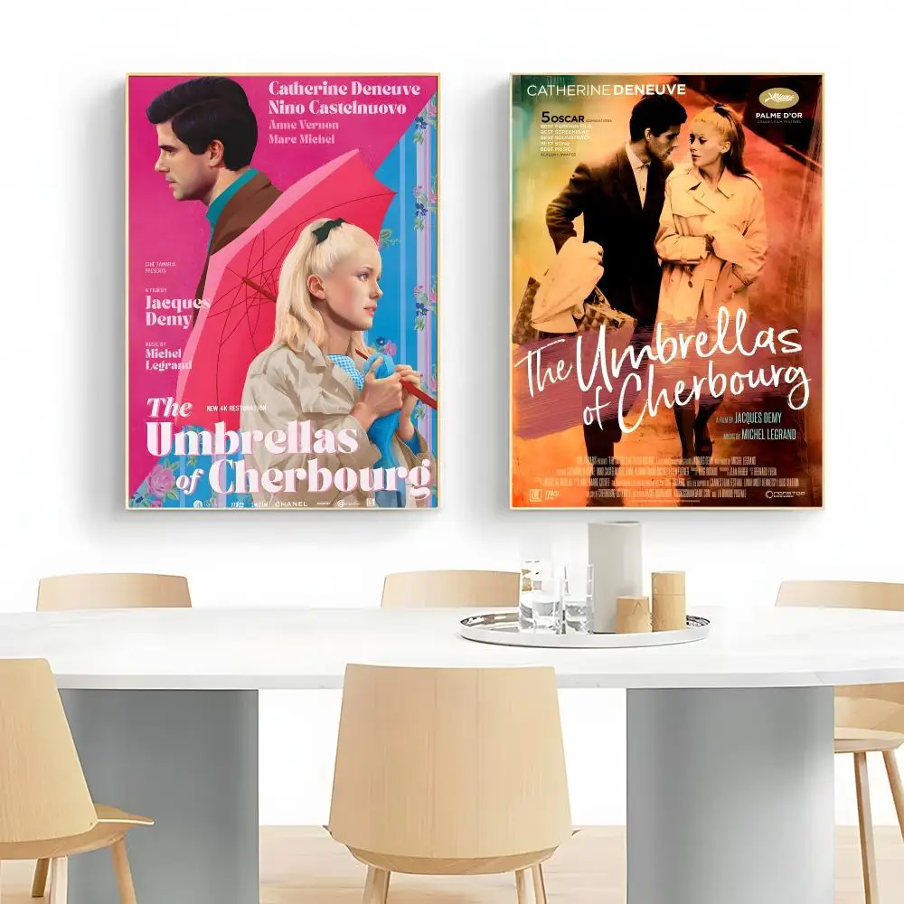 he Umbrellas of Cherbourg Poster Frameless Peel-and-Stick Removable Wall Art Print