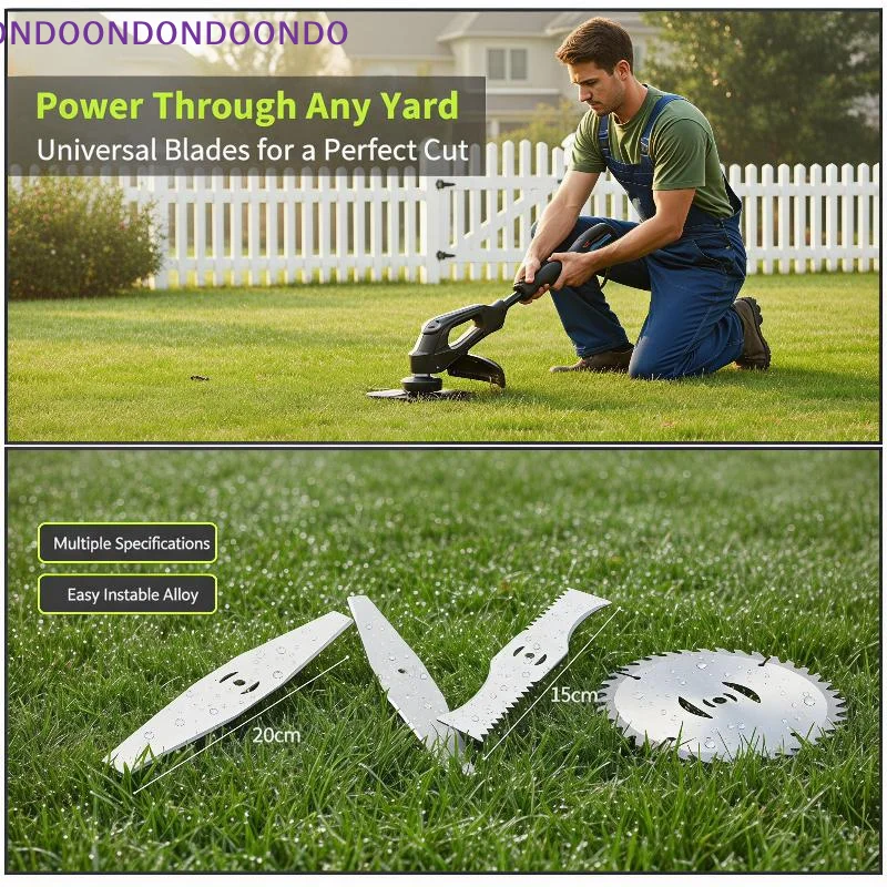 Universal Lithium Electric Grass Trimmer Blades Wear-resistant Replacement Cutters for Home Gardening Weed Removal