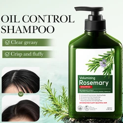 500ml rosmarino antiforfora Oil Control Fluffy Smoothing Shampoo rimozione forfora Shampoo detergente cura dei capelli