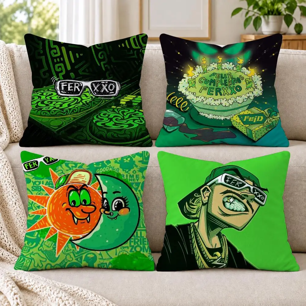 Singer F-Feid Luna Cushion Cover Short Plush Double-Sided Printing Sofa Bedroom Living Room Throw Pillow Cover Home Decor
