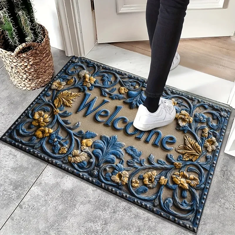 1pc, Kitchen non slip floor mats, home decor carpets, machine washable polyester floor mats, kitchen rug  welcome mat