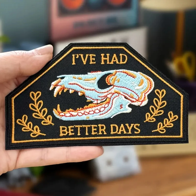 1PC I've Had Better Days Embroidered Patch Retro Cartoon Badge DIY Gift Iron On Patches For Clothes Cap Bag Jacket Trucker Hat