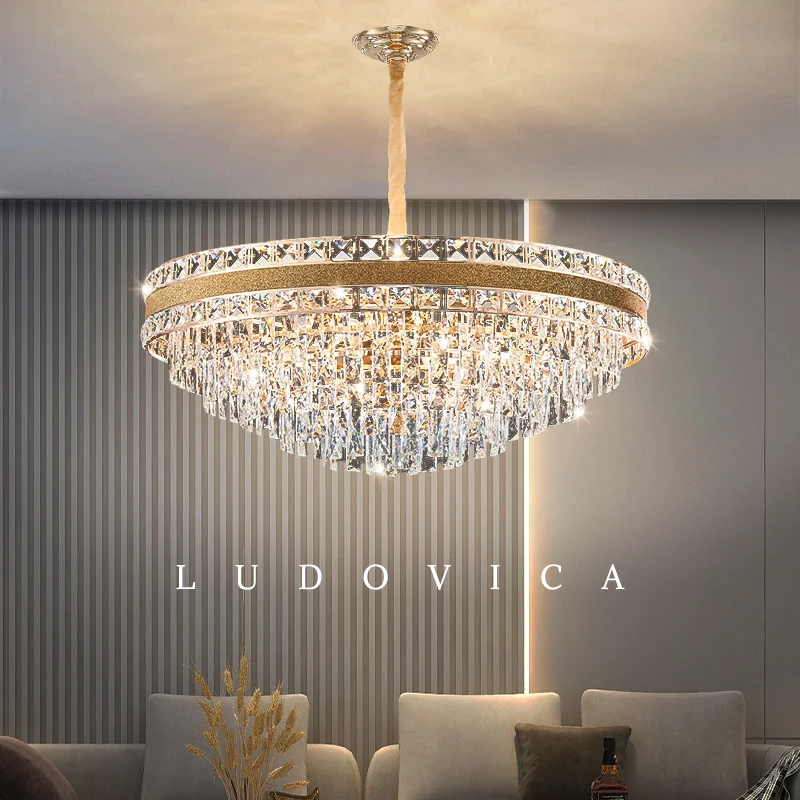 

Подвесной светильник в скандинавском стиле для гостиной, хрустальная люстра для потолка, подвесная лампа для столовой, освещение