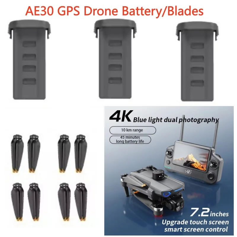 

Аккумулятор 11.4V 4500MAH для дрона AE30 MAX GPS / Пропеллеры и лопасти для дрона AE30 GPS / Запчасти для аккумулятора дрона AE30 MAX
