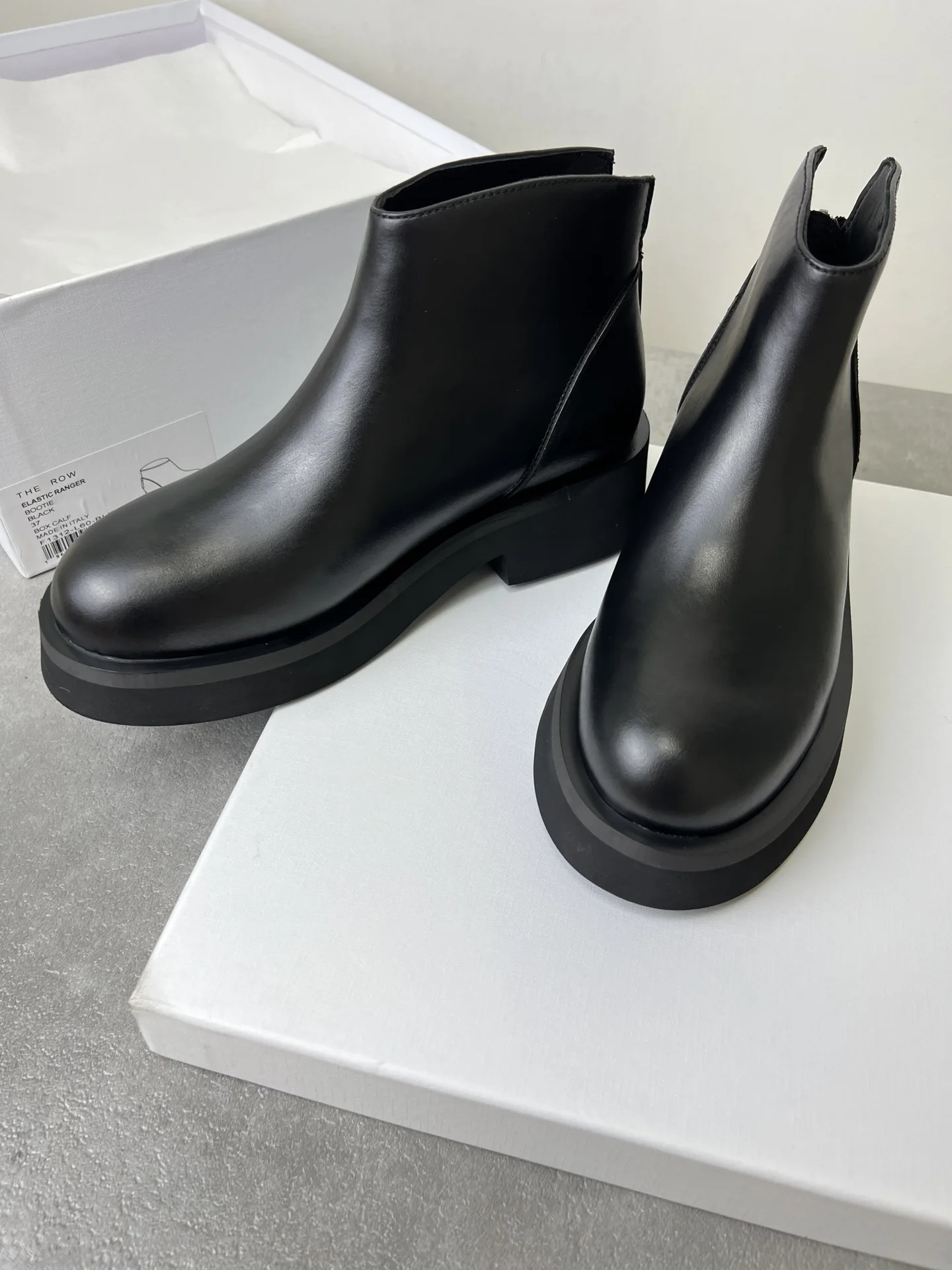 Ankle Boots For Women High Quality Cow Leather Shoes 2024 New Luxury Design Black Boot