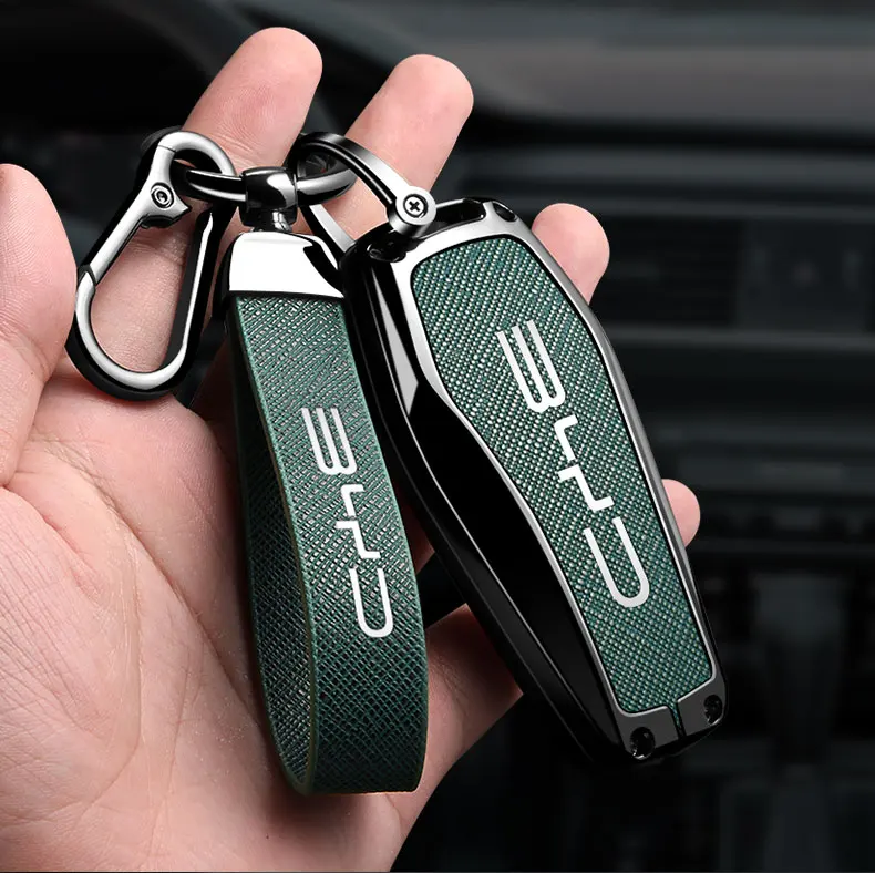 Autoschlüsselhülle für BYD Song Plus Pro gm-i 2022 2025 2026 Schlüsselanhänger Fernbedienung Schutzhülle Tasche Gehäuse Ringhalter – Detail 11