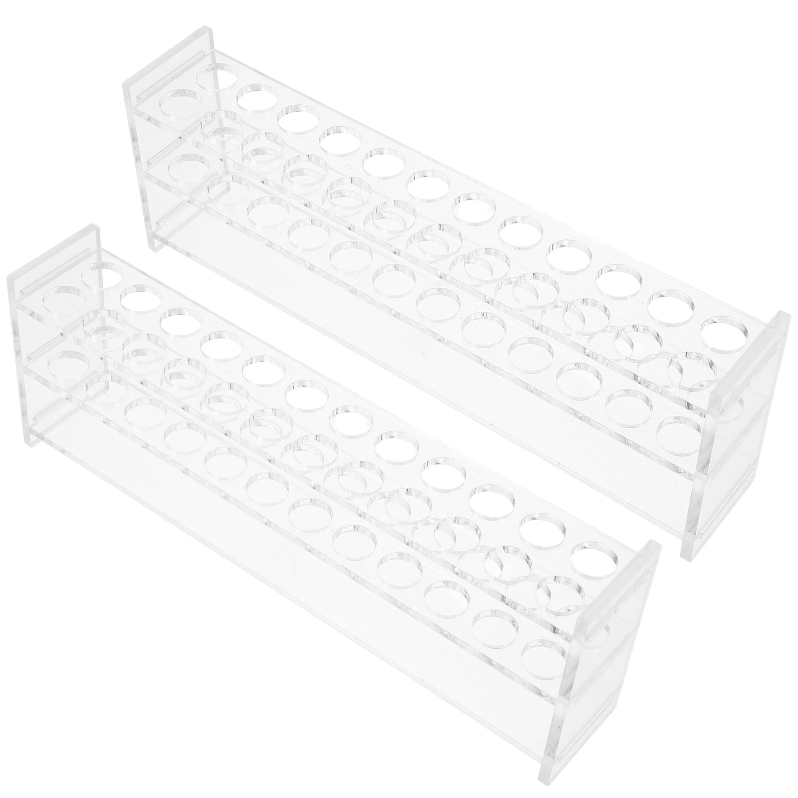

2 Pcs Colorimetric Tube Rack Test Tubes Display Holder Laboratory Accessories Plastic for Testing