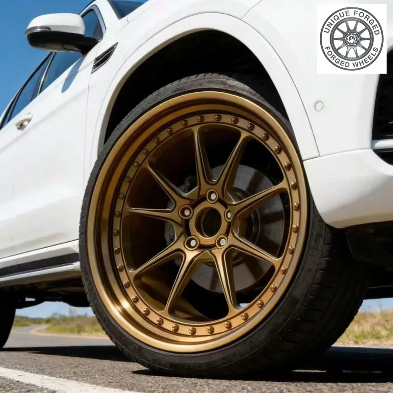 26 Style 18 19 20 22 24 Inch Rim Forged Aluminum Alloy 6061‑T6 Concave Bronze Finish High Profile Full Size Passenger Car Wheels