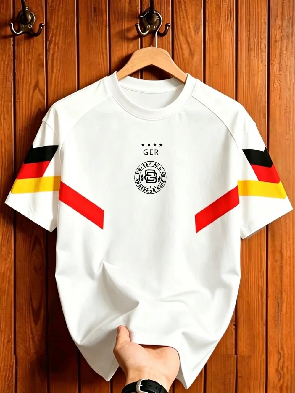 Sports enthusiasts' jerseys, summer sports T-shirts, V-neck short sleeves, 3D printed team design, breathable