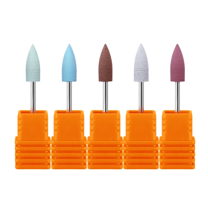 Silicone Nail Drill Bit Milling Cutter for Manicure Rubber Machine Accessories Nail Bits Buffer Polisher Grinder