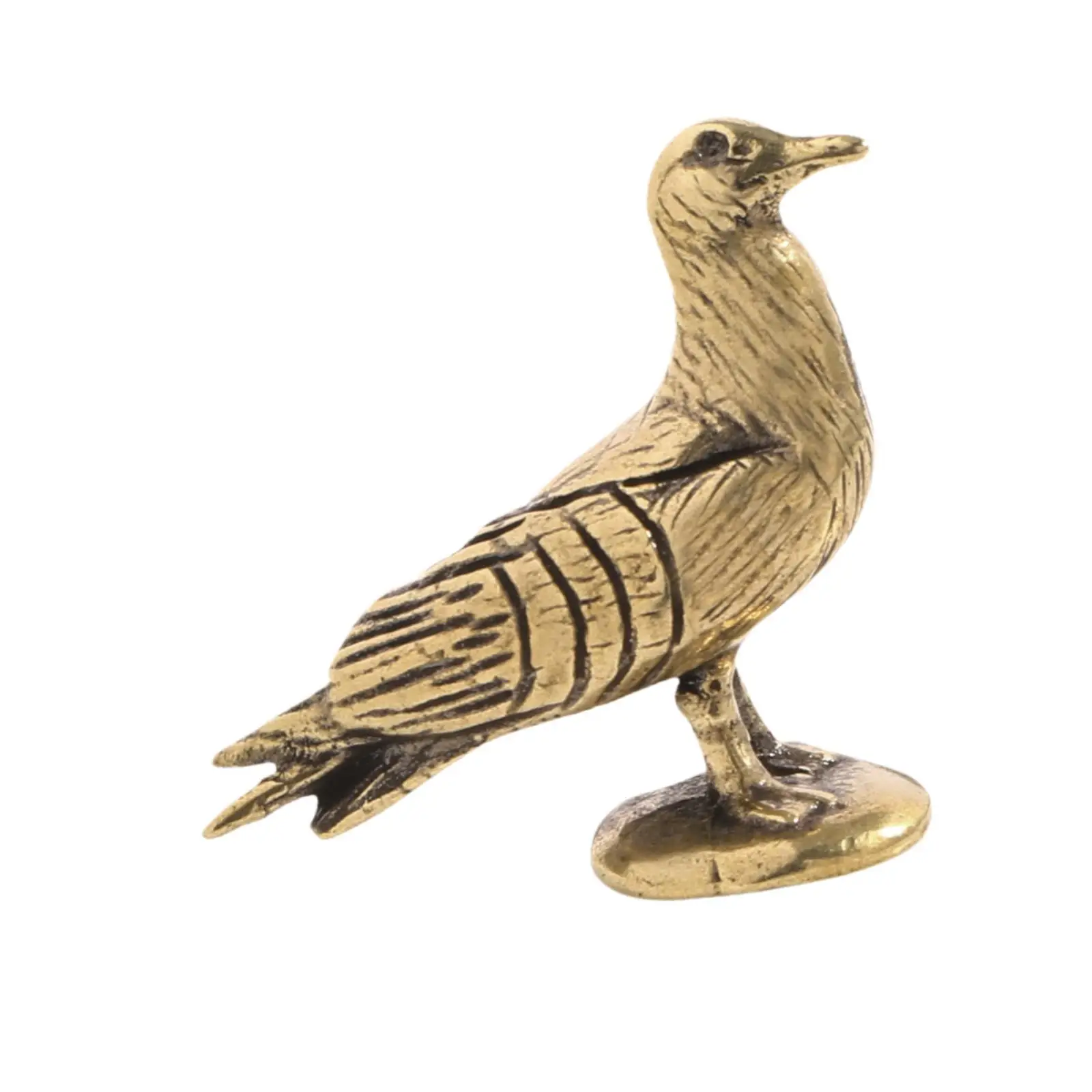 Peace Dove Statue Brass Figurine Craft Rustic Decorative Collection Vintage Style for Hotel Cabinet Shelf Office Living Room