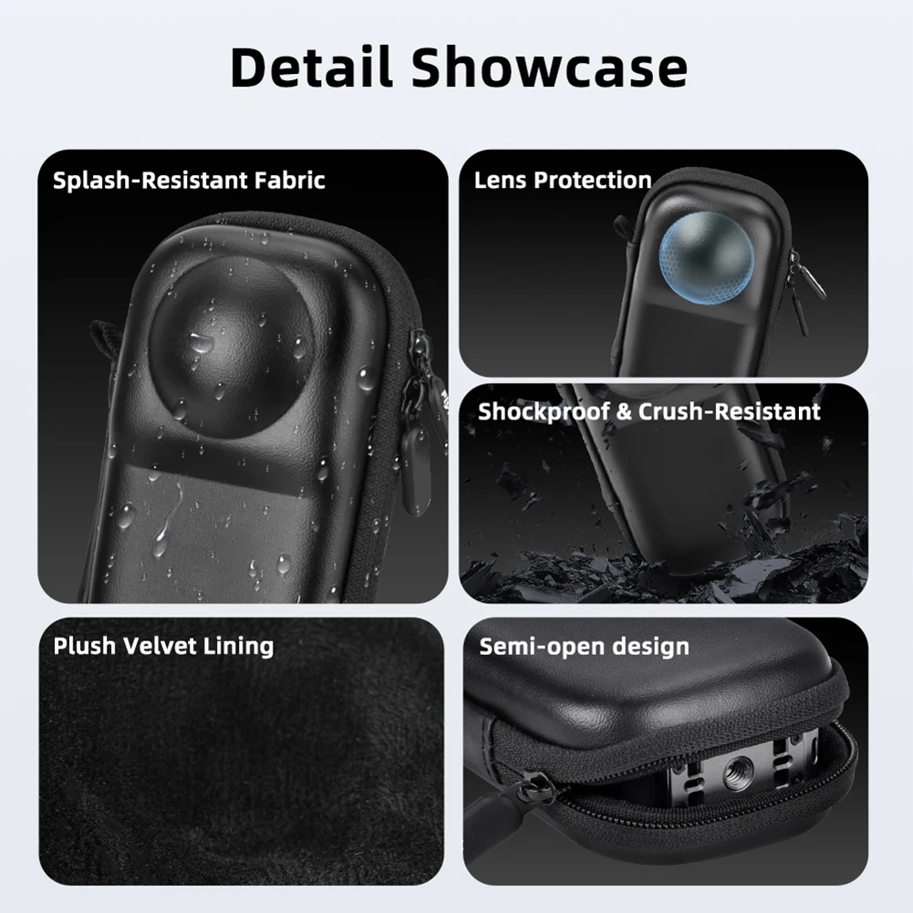 حقيبة تخزين ذات غلاف صلب وحقيبة تخزين للسفر لملحقات كاميرا Insta360 X5