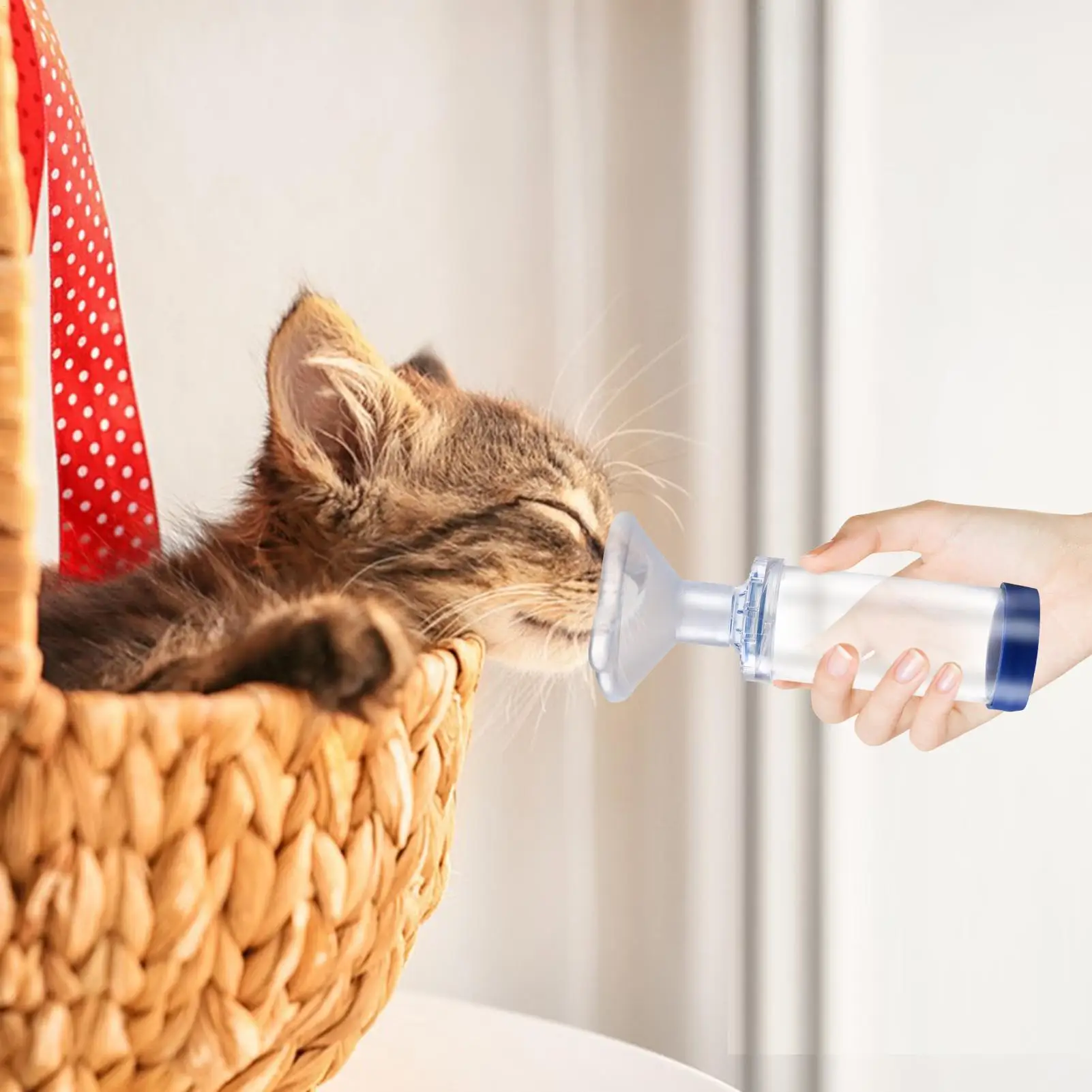 Pet Aerosol Chamber Cat Portable Inhaler Spacer With Medical Pet Aerosol Room Cat and Dog Inhaler Mask Handheld ﻿