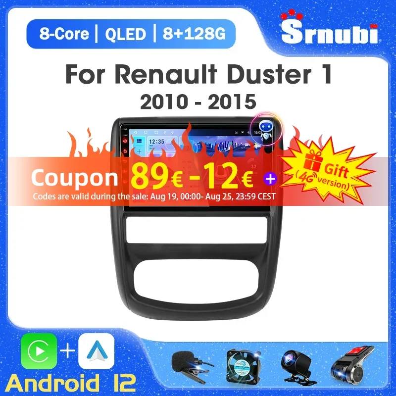 

2 Din Android 12 Car Radio For Renault Duster 1 2010-2015 Stereo Multimedia Video Player GPS 4G Carplay Auto DVD QLED Head Unit