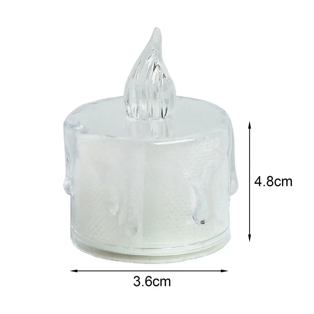 Velas electrónicas sin llama, lámpara LED, adorno, iluminación nocturna, lágrimas coreanas, cera de té brillante, 6 unidades por juego