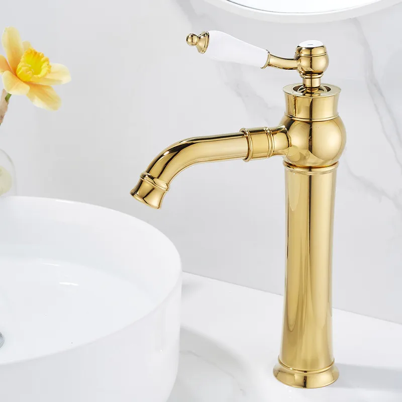 

Golden basin faucet chrome Torneiras bathroom