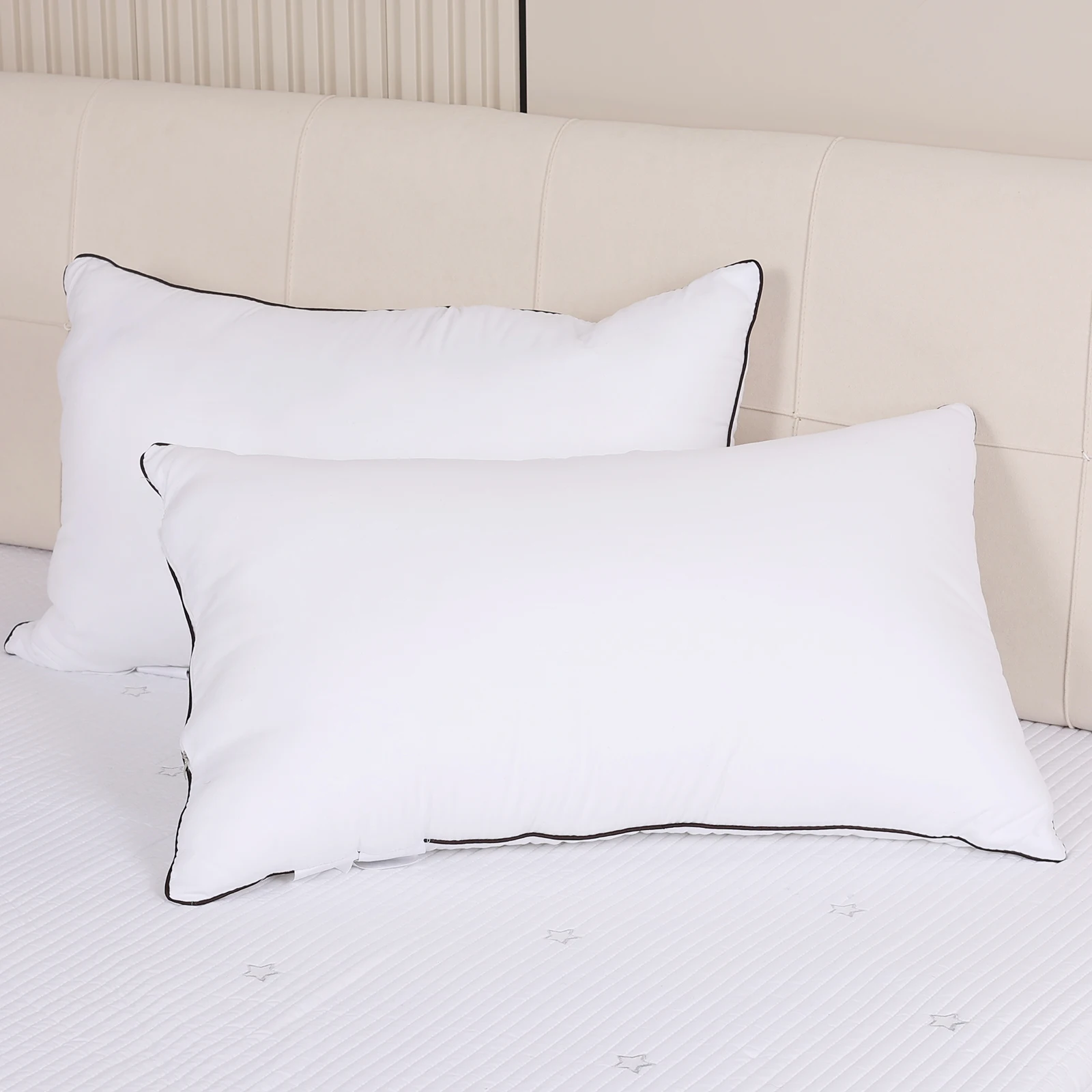BOGO! 2 Stück flauschiges Kissen in Hotelqualität, Nackenstütze, Schlafkissen, Komfort-Druckentlastung, schneller Rückprall, nicht durchhängend, leicht
