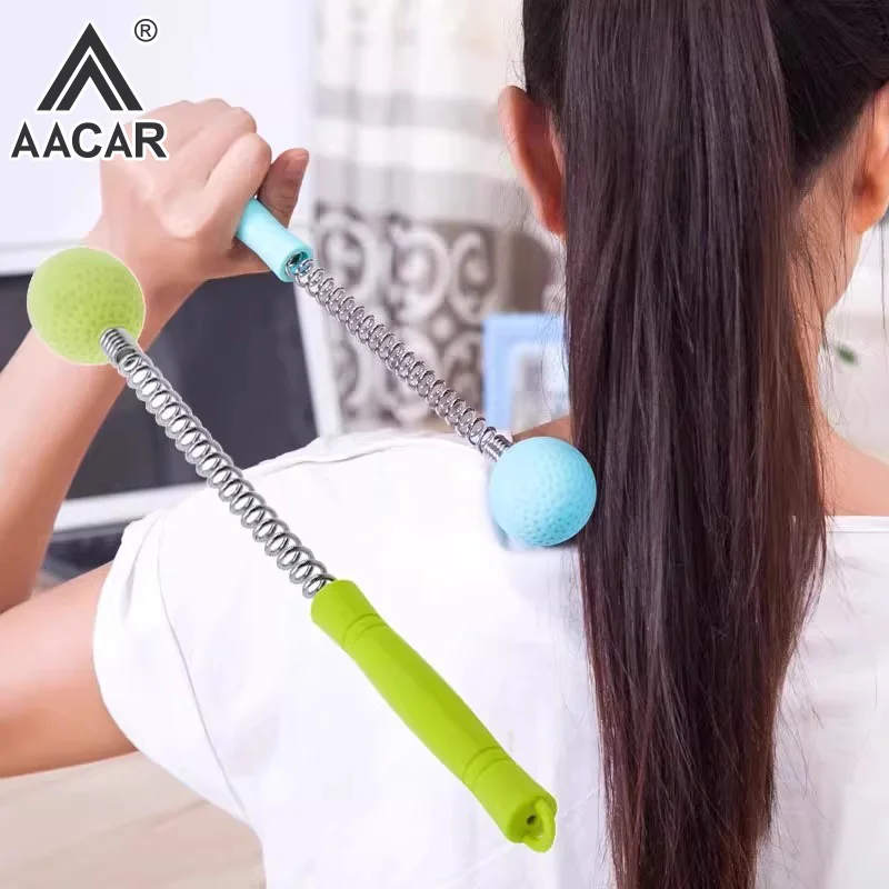 Manual Massage Hammer Stick Ball Body Massager Spring Elastic Knock Shoulder Arm Leg Hip Waist Whole Massage Tool