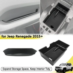 Armrest Storage Box Handle Organizer for Jeep Renegade 2015-2026 Center Console Container Stowing Tidying Interior Accessories