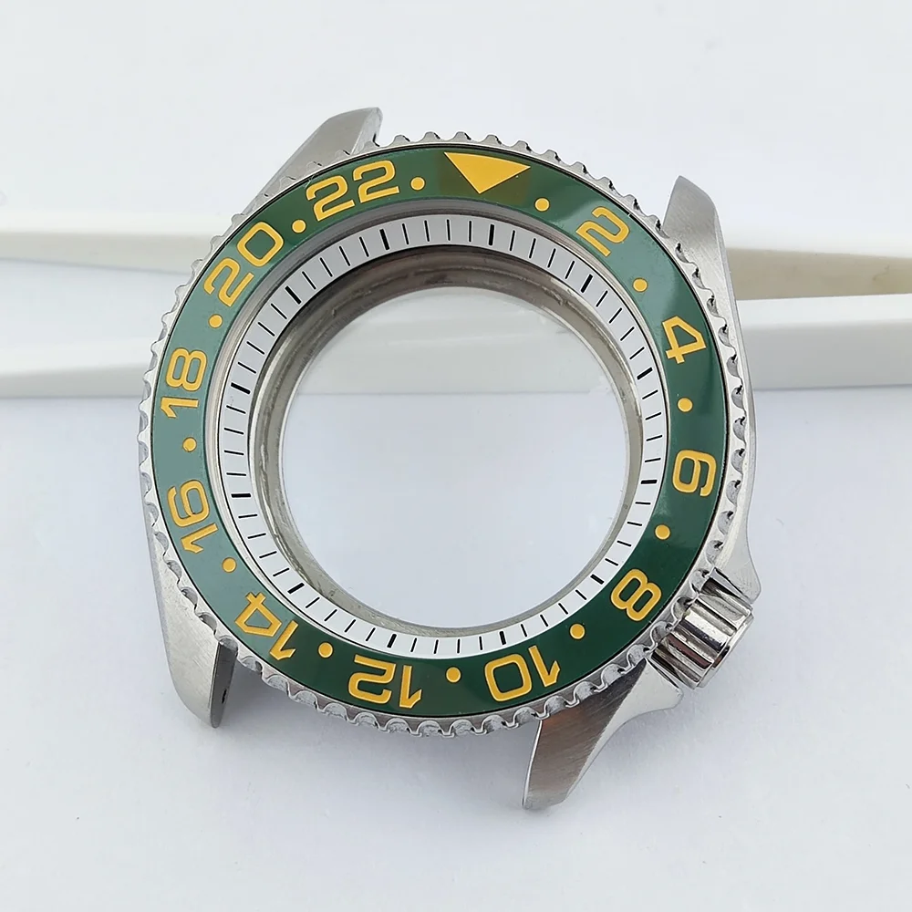 Custodia da 40 mm Custodia NH35 Custodia SKX007 adatta al quadrante da 28,5 mm Custodia impermeabile in vetro zaffiro Custodia per orologio NH35 Custodia da uomo di lusso