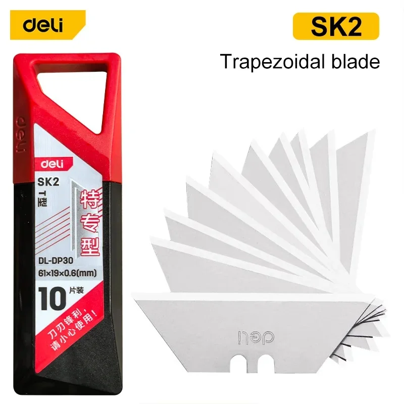ديلي 10/30/50 قطعة شفرات سكّين متعدّد الاستخدامات SK2 T-شكل شفرات حادة مع علبة بلاستيكية قياسية لاستبدال سكّين متعدّد الاستخدامات