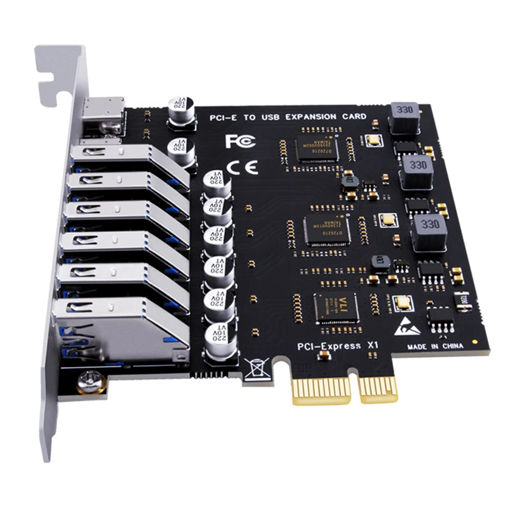 AED5-USB 3.2 And Type C PCI-E Expansion Card PCIE To USB Controller 6Port + 2Port USB-C 3.2 PCI-E Card Adapter