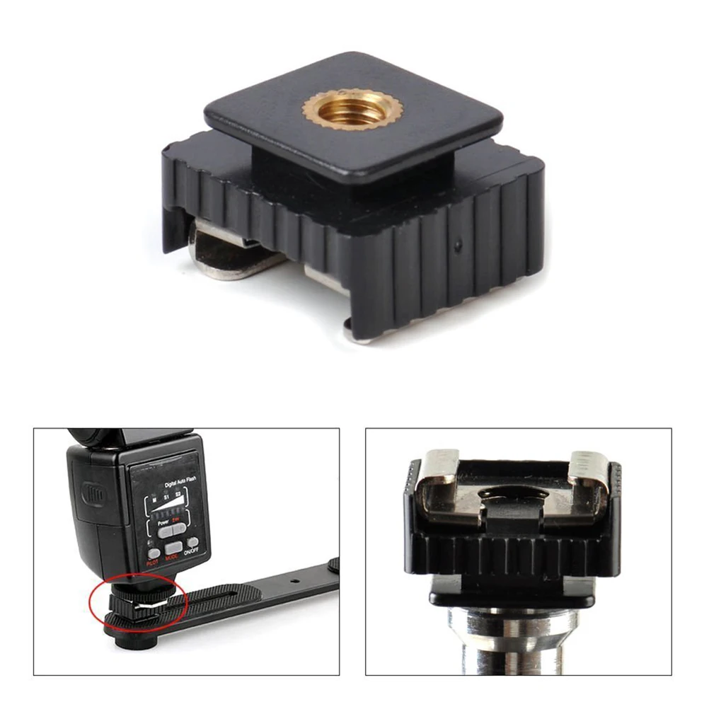 

4pcs Flash Light Mount Adapter Universal Holder Camera Stabilizer Metal Rustproof Portable 1/4 Screw Interface