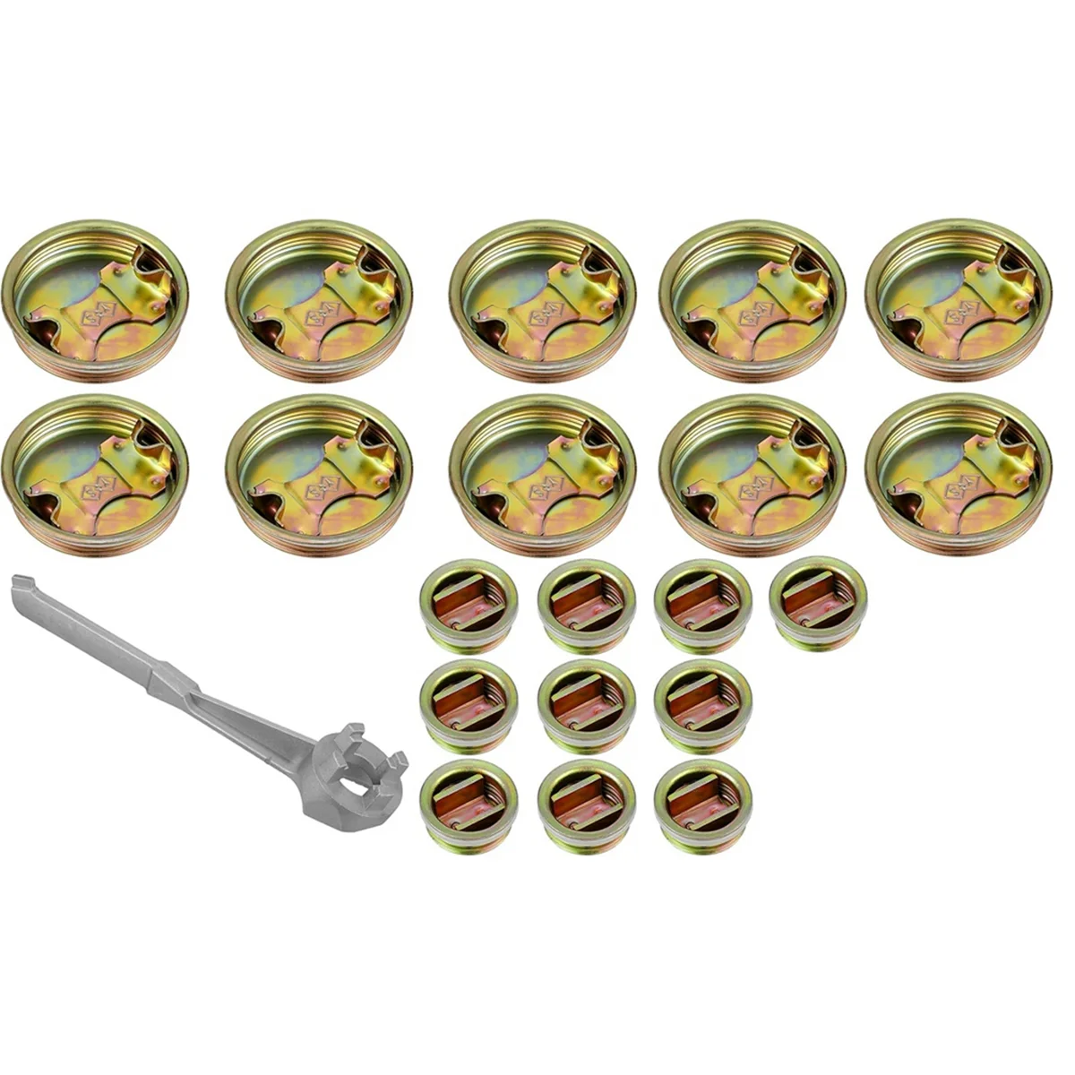 جديد 20 قطعة طبلة معدنية كدر التوصيل مع طوقا 2 بوصة و 3/4 بوصة غطاء بونغ الصلب مع الألومنيوم كدر وجع برميل كدر قبعات