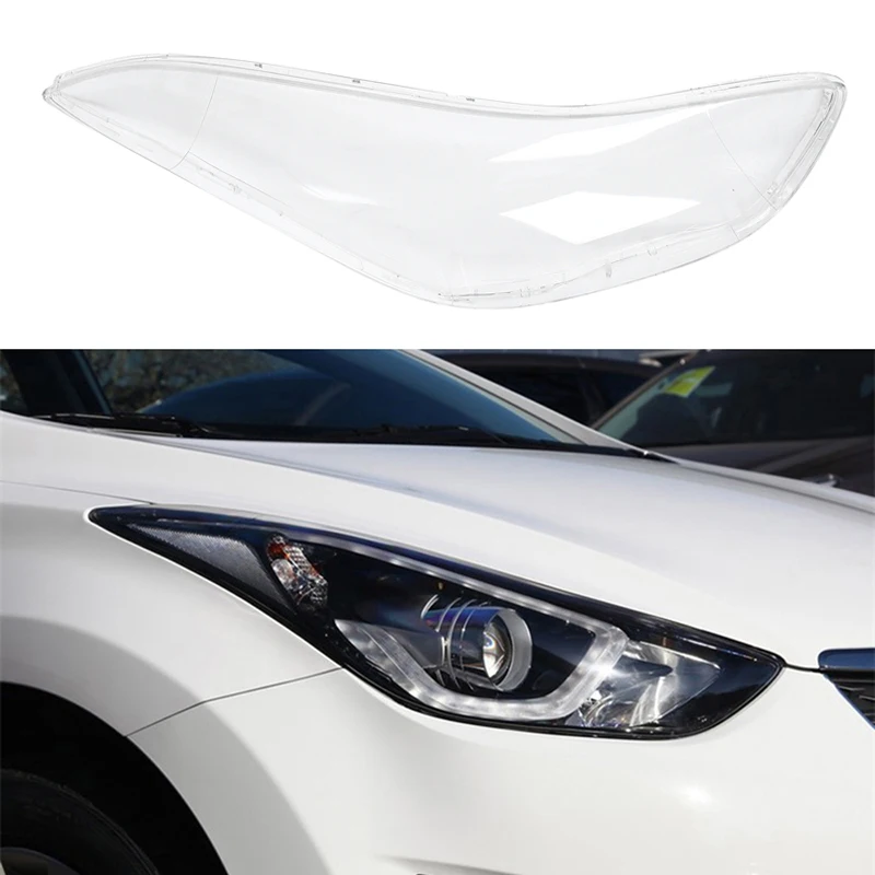 Car Front Right Headlamp Lens Car Replacement Auto Shell Cover for Hyundai Elantra 2012-2016