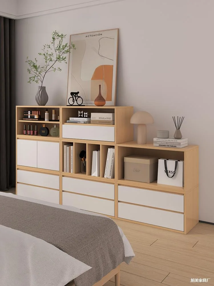 Modern simple free combination TV cabinet Modular storage box Combination half-height cabinet Living room storage cabinet