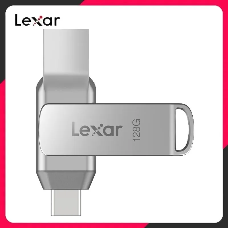 USB-флеш-накопитель Lexar JumpDrive D40T USB Type-C, 128 ГБ, скорость чтения до 150 Мб/с, USB 3,2 Gen 1