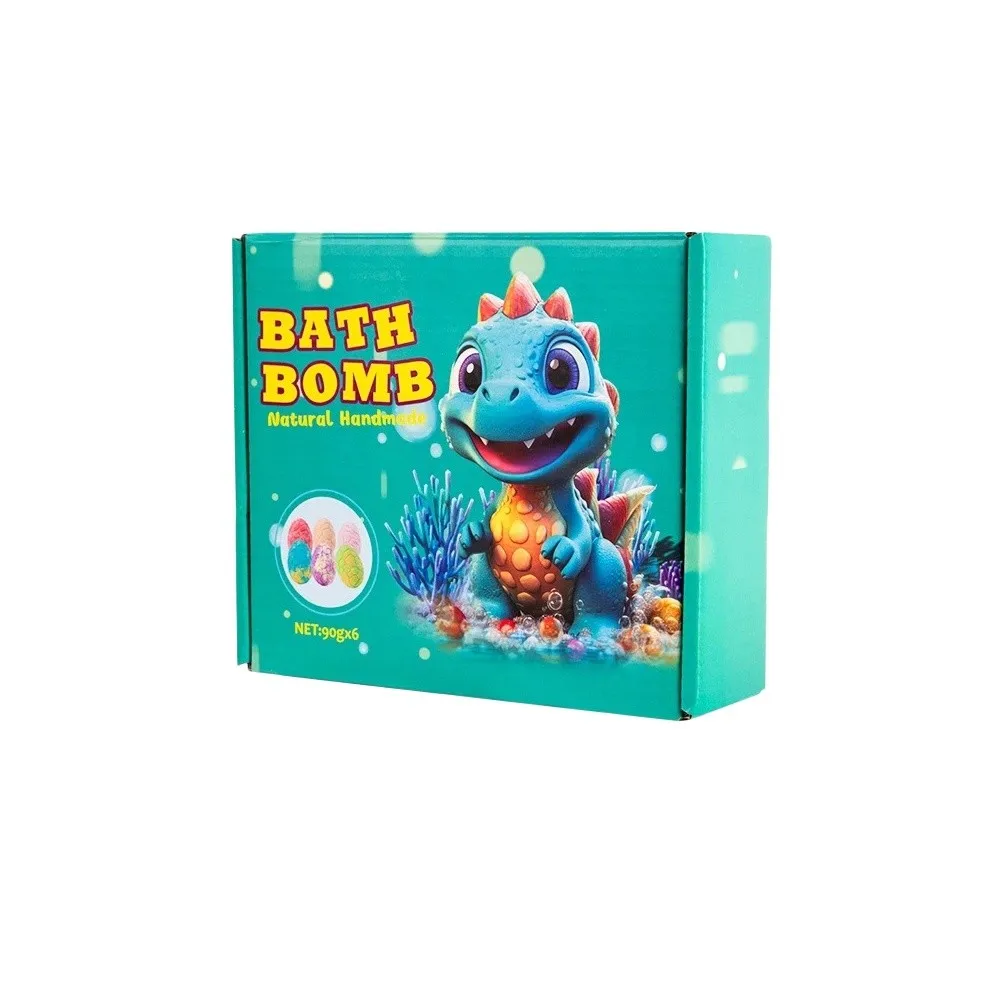 Набор из 1/6 шт. натуральных органических бомбочек для ванны в форме динозавров с игрушками-сюрпризами, шипучие бомбочки для ванны с ароматом эфирных масел