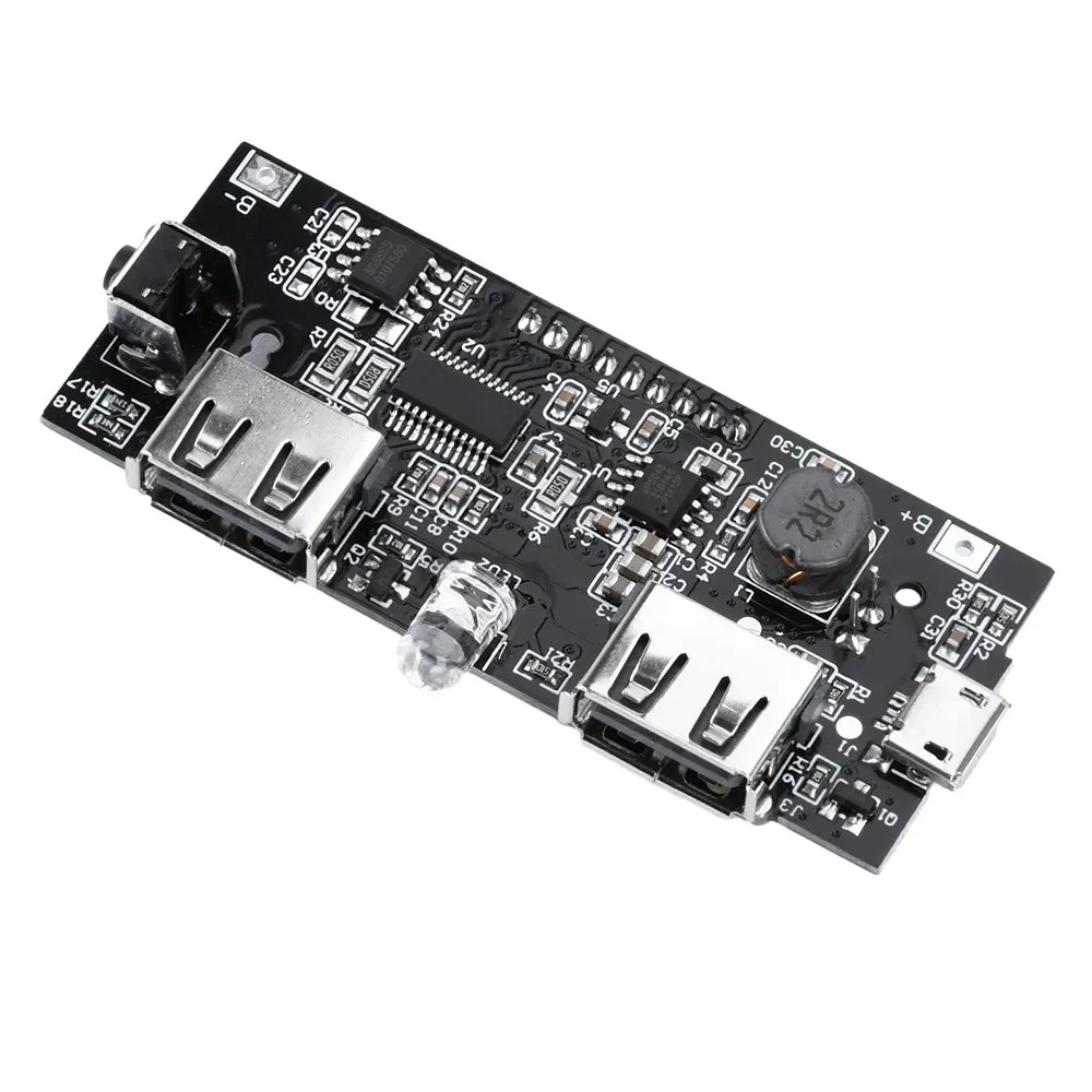 5V1A2.1A power bank mobile power boost module DIY18650 lithium battery digital display dual USB charging board