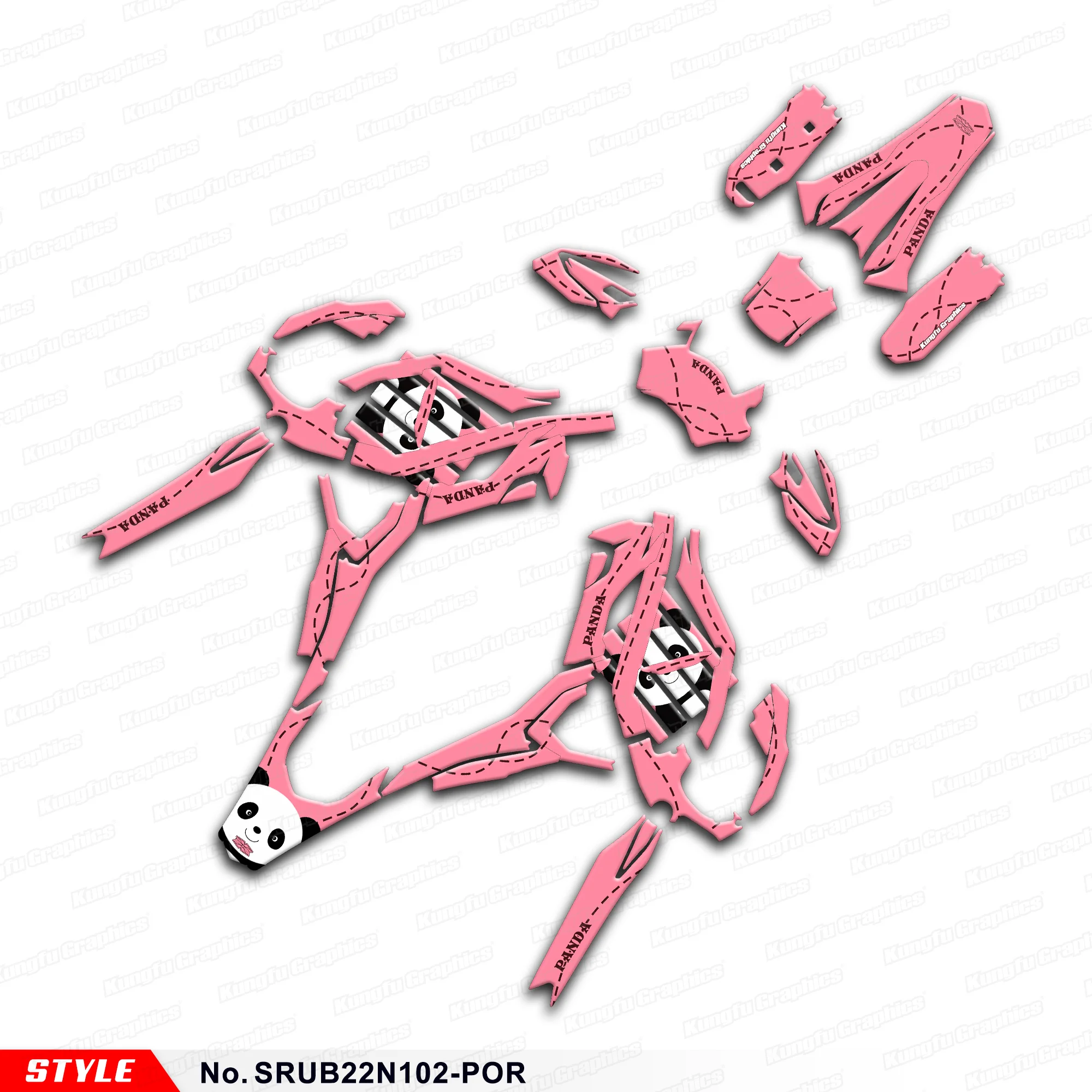 

Custom Wrap Design Graphics Kit for Sur-Ron Ultra Bee R Surron Pink, Style No.SRUB22N102-POR