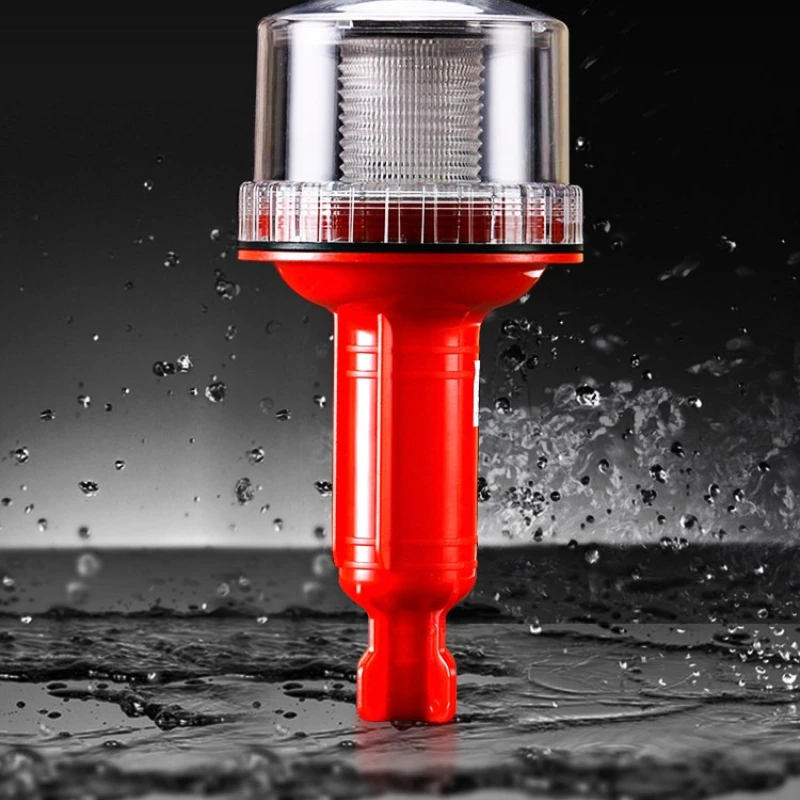 Marine LED Solar Navigation Light Waterproof Outside Indicater Lamp Three-color Flash Positioning Light LED Strobe Warning Light