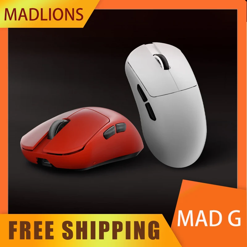 FGG Madlions Mad G Wireless Mouse 8k Lightweight Custom Paw3395 Nordic52840 For Gaming Esports Office Mad G Max Mouse Gift