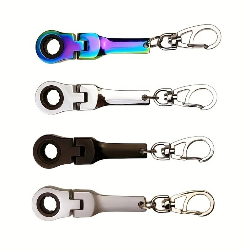 

Мини-ключ с трещоткой, брелок в форме 10 мм, металлический гоночный брелок для ключей, подарок для любителей автомобилей