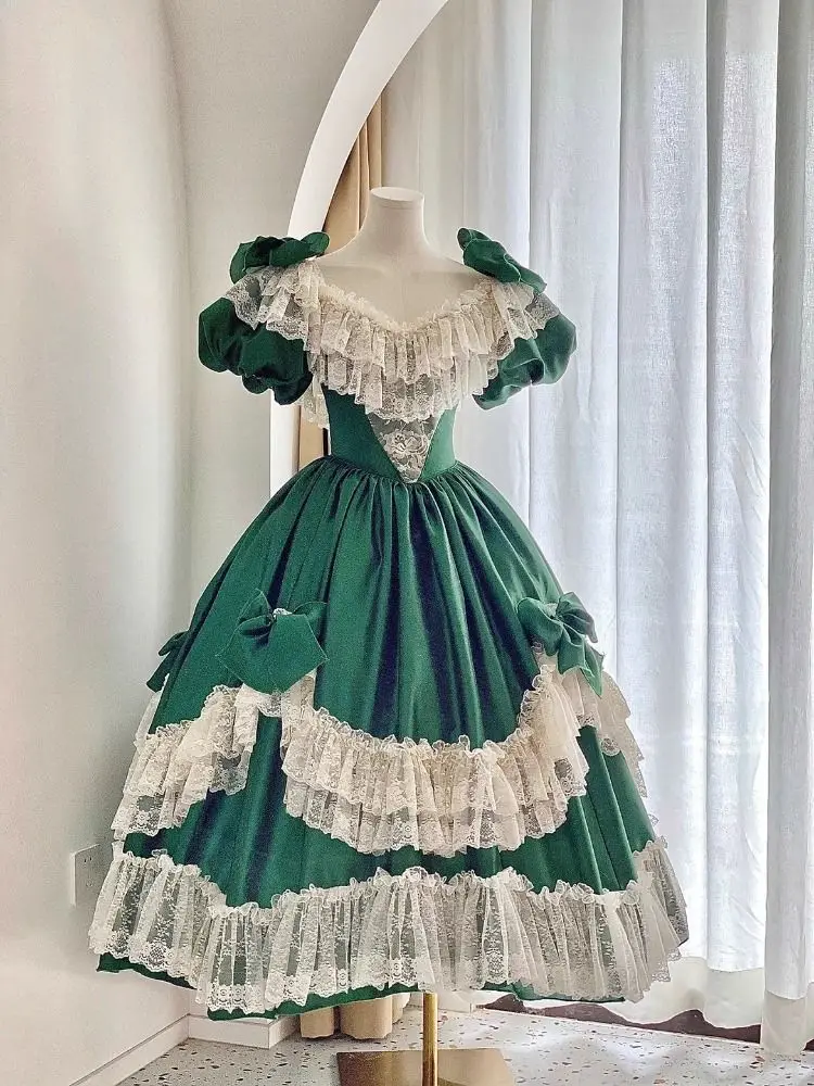 Vestidos de noche victorianos históricos estilo Lolita de la Guerra Civil, elegantes vestidos de novia, vestidos de princesa vintage, vestidos de noche góticos