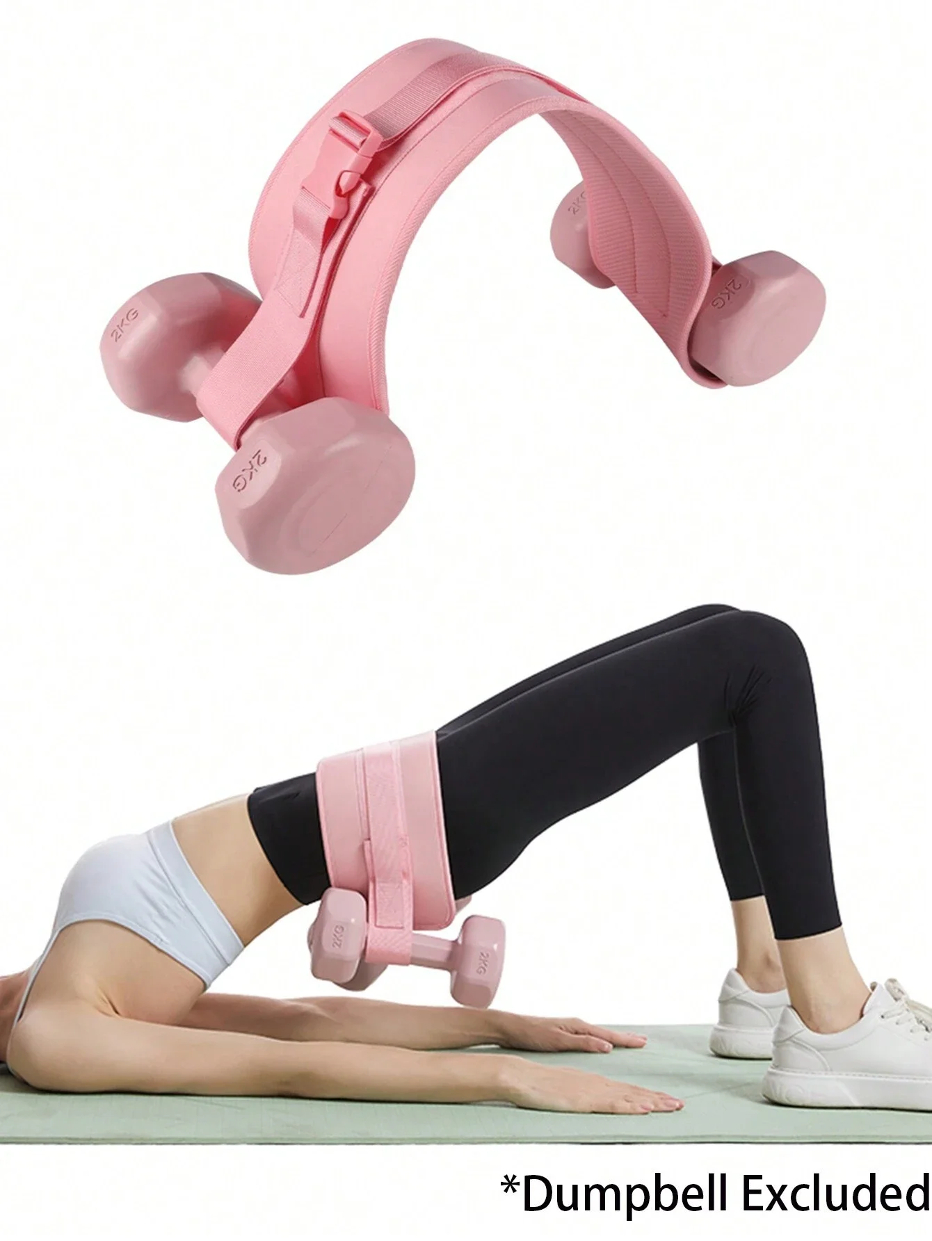 

1pc Pink Hip Thrust Training Belt For Dumbbell,Hip Resistance Band With 14cm Width, Hip Pad For Glute Bridge & Butt Exercise, Fo