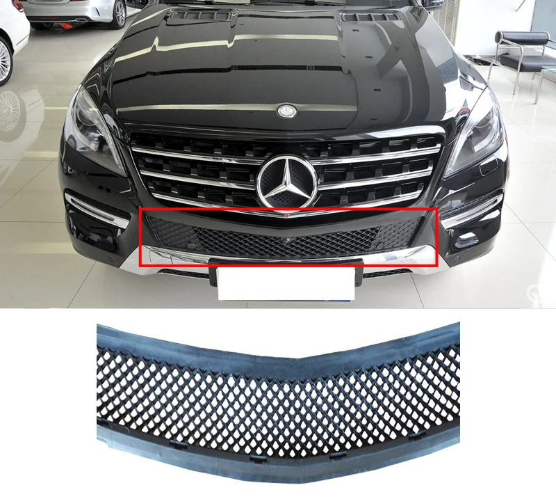 For Mercedes Benz ML Class W166 A1668855925 A1668858625 Front Intake hood Lower Grill Radiator Grille Chrome Trim Accessories