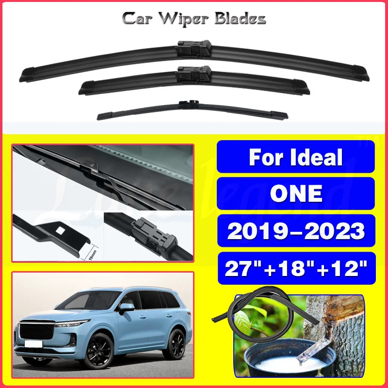 

Car Front Rear Windshield Wiper Blades For Ideal ONE 2019 2020 2021 2022 2023 Brushes Windscreen Car Accessories 27"+ 18"+12"