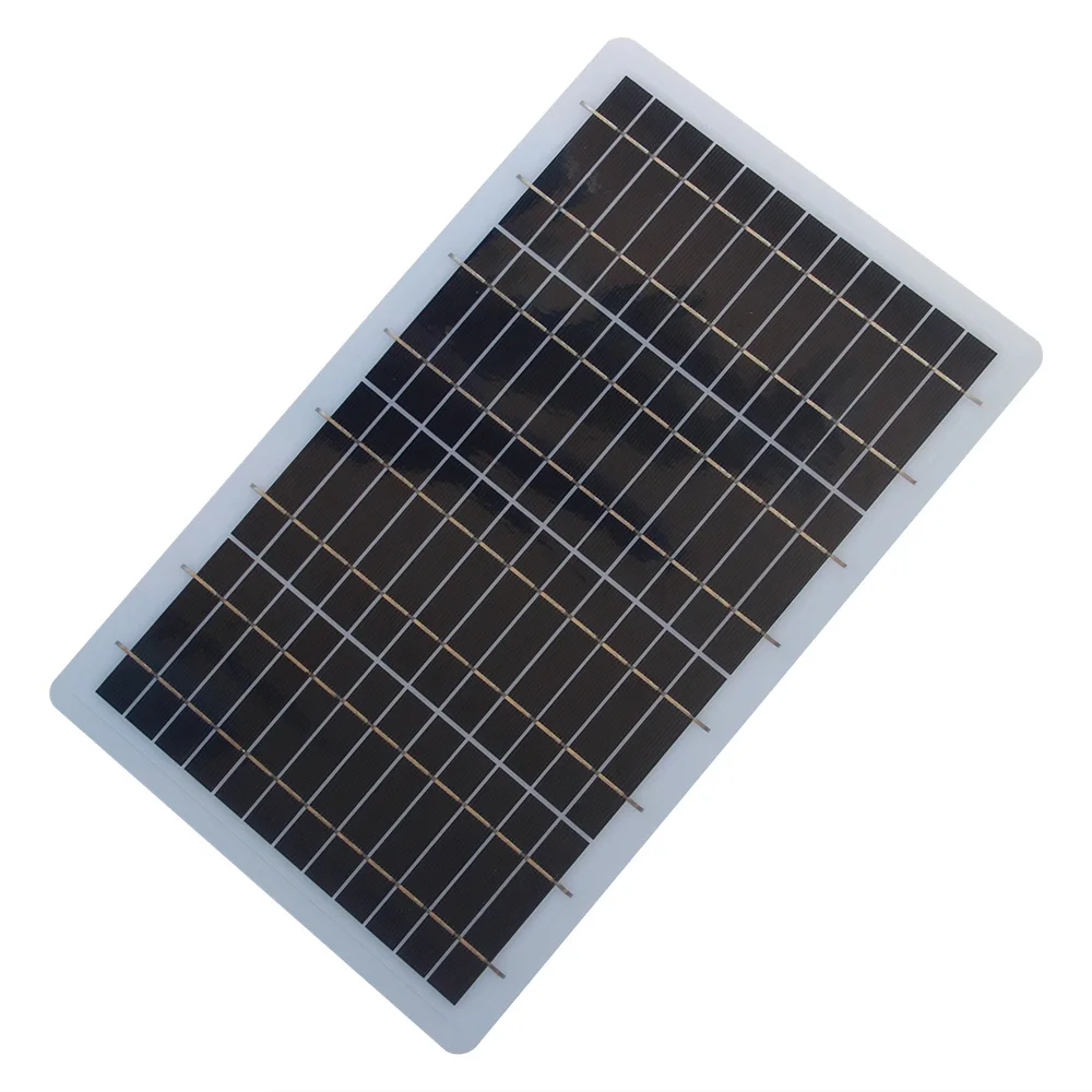 EVA Laminated Solar Panel 30W 6V Semi Flexible Solar Plate for DIY Solar Water Pump Toys Garden Light 3.7V-5.5V Battery Charging