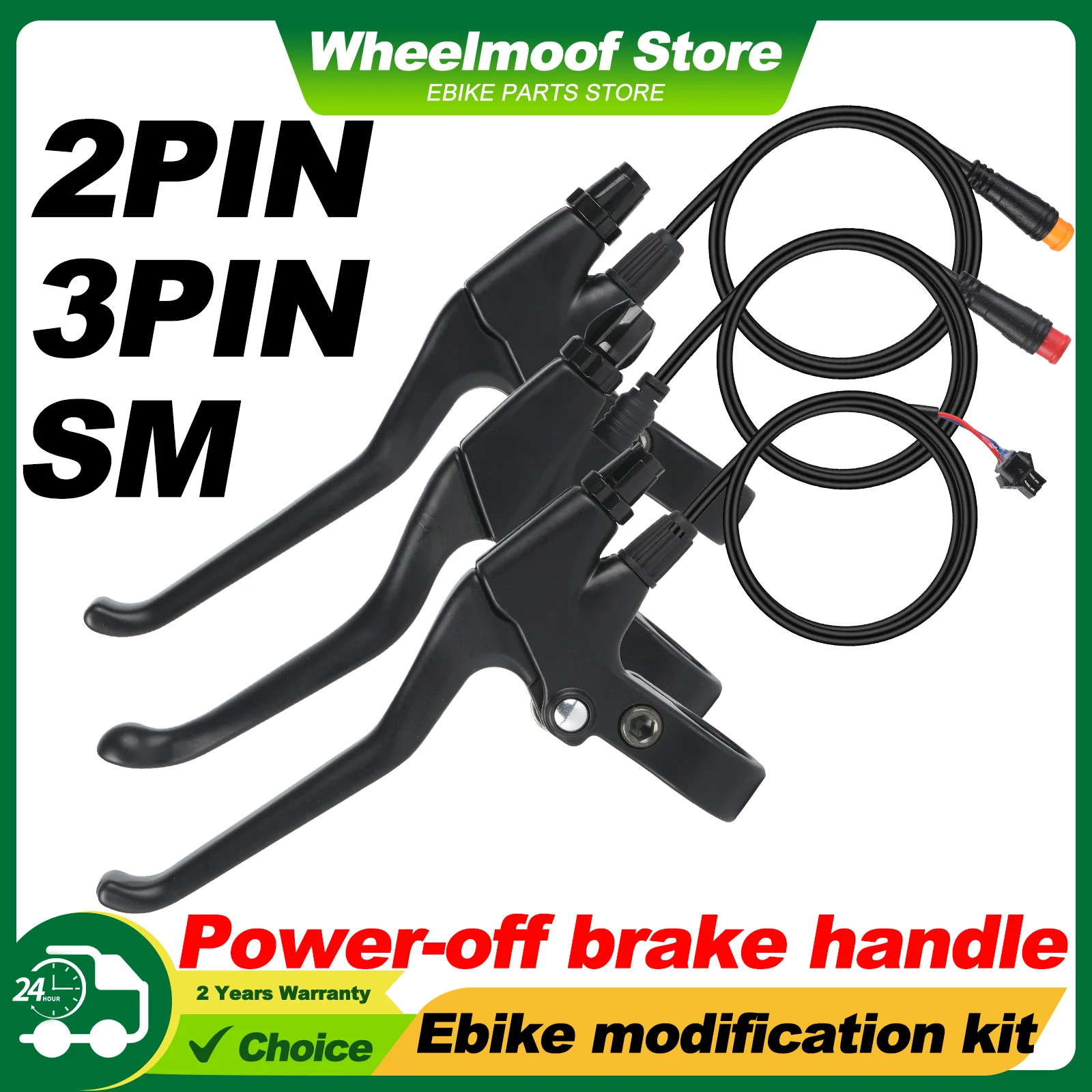 

WUXING 47PDD Ebike Brake Lever Cut Off Power Electric Bicycle E-scooter Ebreak Waterproof SM Connector Plug