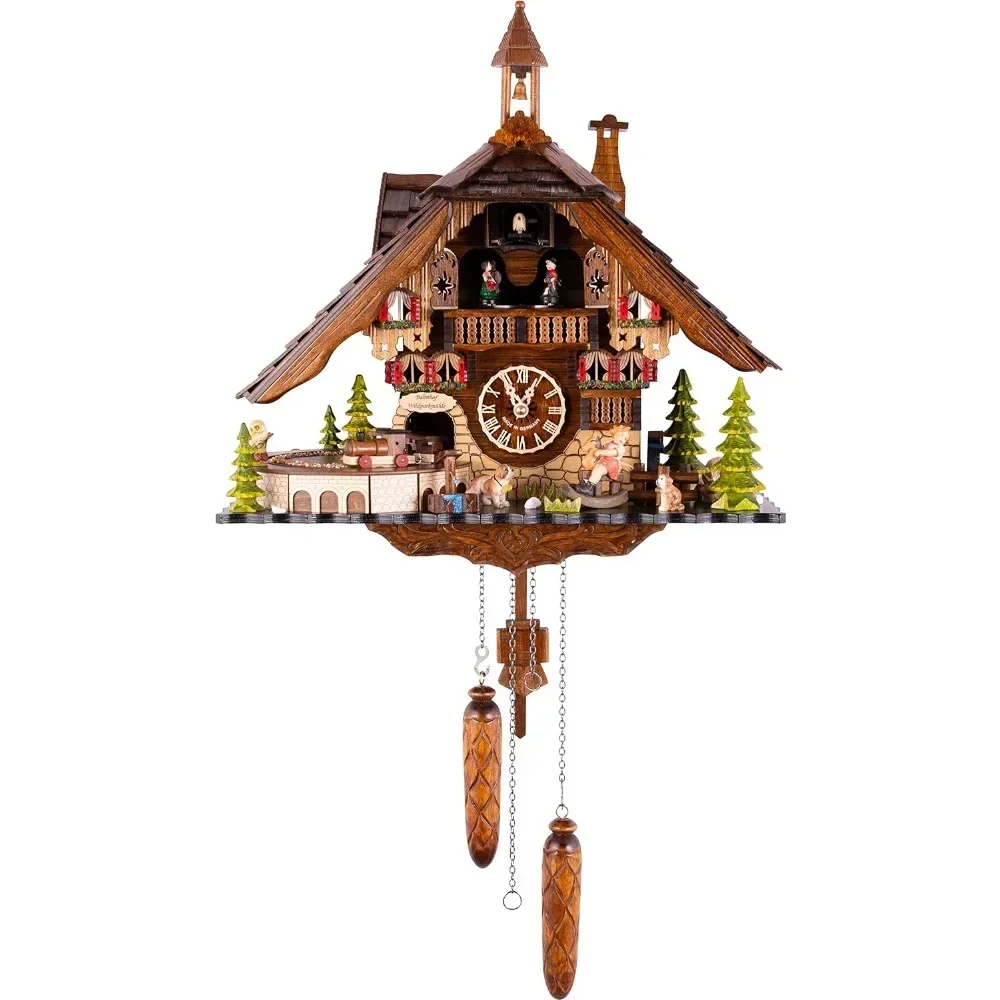 #For Wall clock Decor Deer Park Mill Station Mechanism Hand Made in USA Chalet-Style 33cm Quartz-Movement Quiet Home Clock