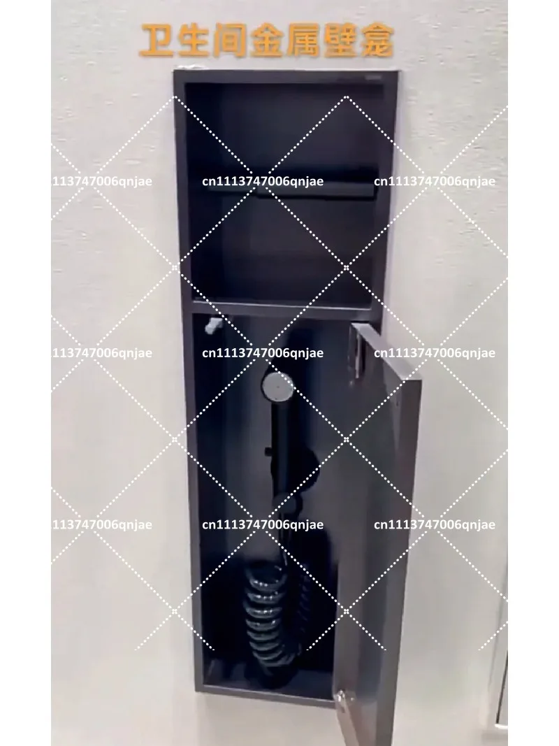 304 Stainless Steel Wall Niche with Hidden Toilet Brush and Paper Holder Bathroom Set
