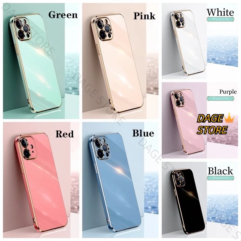 Casing for Samsung Galaxy NOTE 8 9 10 LITE 20 Pro ULTRA Plus A81 M60S Case Plating Straight Edge Soft Silicone Shockproof Cover