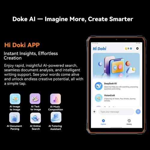 Imagen 2 del producto Tableta robusta Blackview Active 5 de 8,68 pulgadas Unisoc T615 de ocho núcleos, 8 GB + 128 GB, teléfono inteligente, 6600 mAh, Android 15